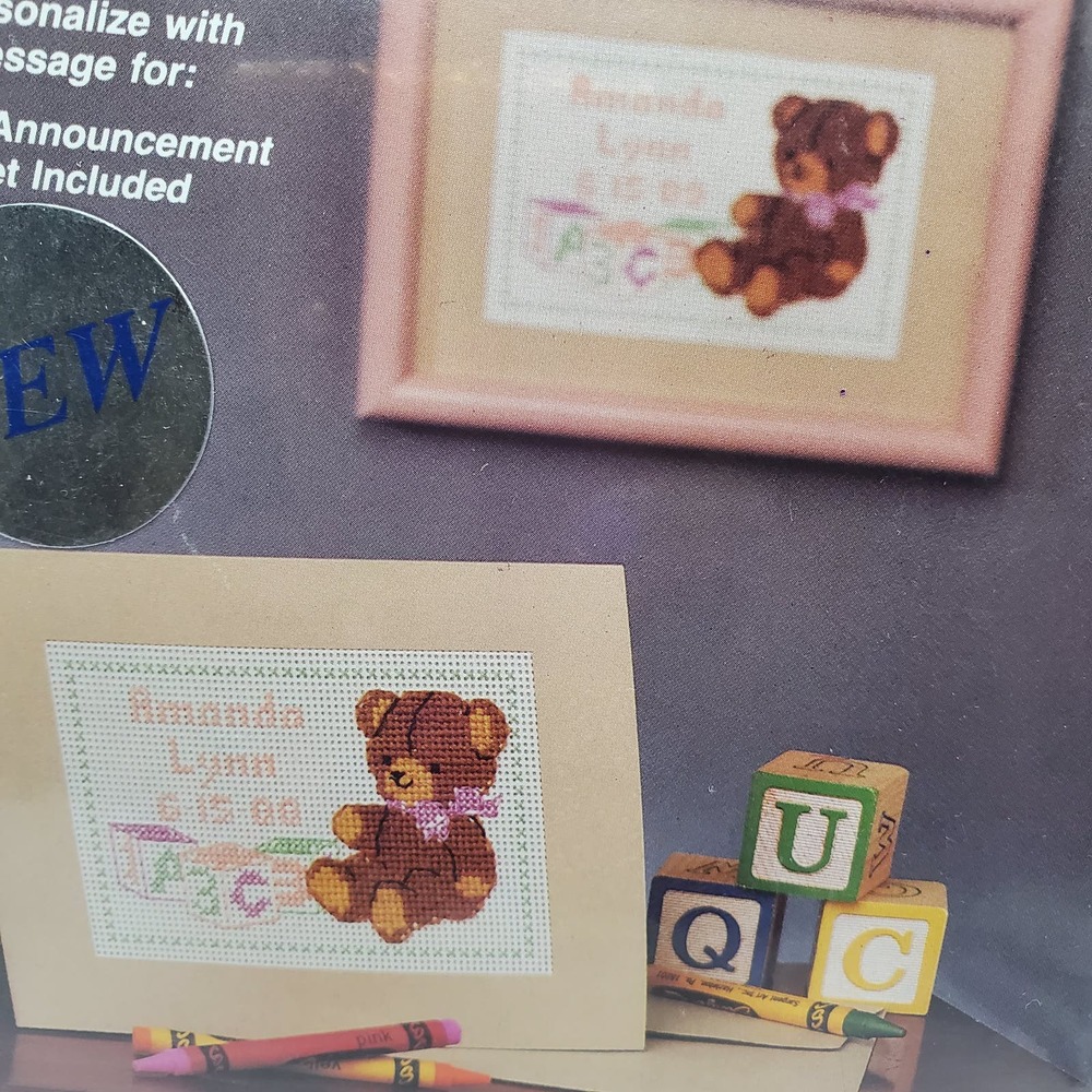 Baby Bear Notecard Cross Stitch